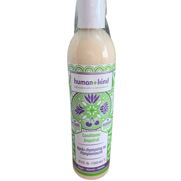 HUMAN+KIND Conditioner Grapefruit Vegan Natural Humane Made in Canada 12.1 FL OZ - Picture 2 of 7